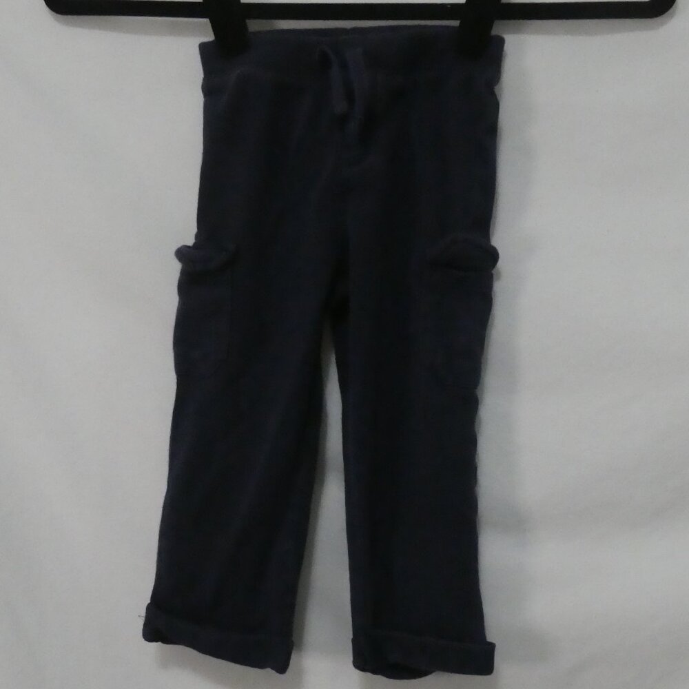 NEVADA 18 months Navy Blue Cargo Joggers With Rolled Bottom Hems and Drawstring